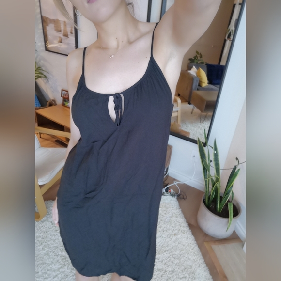 Navy blue spaghetti strap dress - Picture 1 of 4